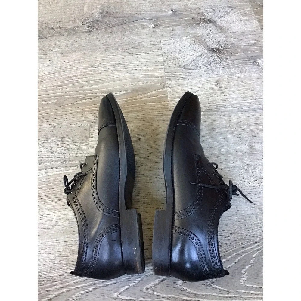 Cole Haan Jefferson 2.0 Grand Cap Toe Derby Black Leather Size 10.5 M C30098